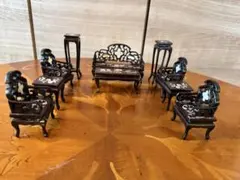ミニチュア家具セット 中国風花鳥模様