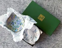 前畑陶器　庫山窯　花銀彩　取り皿5客揃　箱出し美品13.５×2.２大幅値下げ断行