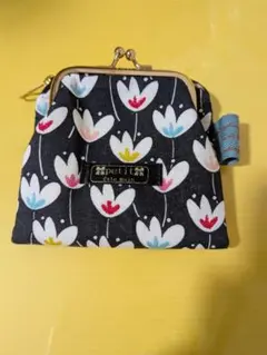 花柄がま口財布 小型 布製