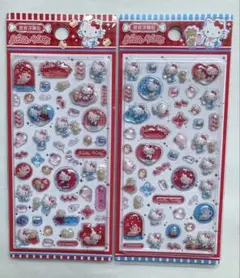 海外正規品ハローキティ　ボンボン型3Dシール　2枚セット2026最新パジョン