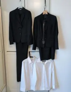美品 nline11号黒パンツスカート 各セットアップ シャツ2枚 ベルト計7点