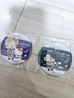 進撃の巨人　サンリオ　リヴァイ　エルヴィン　缶バッジ