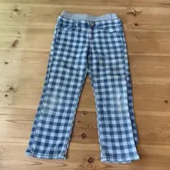 MPS 青と白のチェック柄パンツ 120サイズ