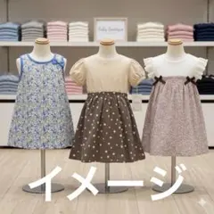 【3点まとめ売り】女の子 100cm ワンピース チュニック 花柄 ドット 夏服