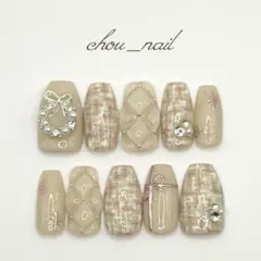 クリスマスネイル ネイルチップ