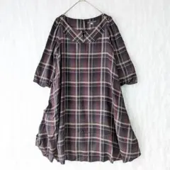 アデュートリステス チュニックワンピース チェック Aライン М 希少 2wayのサムネイル