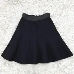 DOLCE&GABBANA フレアスカート プリーツ ジャージー ブラックM伊製のサムネイル