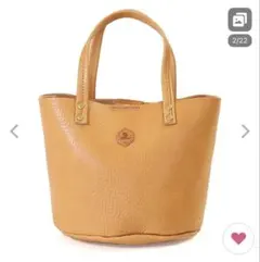 レザートートバッグ ☆バケツトートバッグ☆美品☆FOLNA☆ナチュラル☆完売