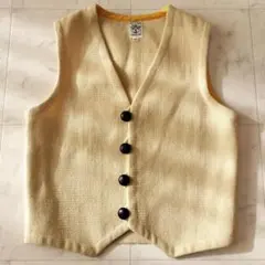 希少 無地 40 ORTEGA’S オフホワイト ポインテッドチマヨベスト L