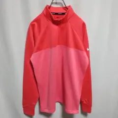 NIKE GOLF ナイキゴルフ ハーフジップ プルオーバー M ピンク系