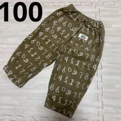 マーキーズ シェフパンツ 100cm 数字 総柄 コーデュロイ