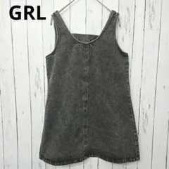 GRL♡前後2Way　ベルト　デニム　ミニワンピース　tu1043