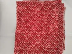 ジャージ生地、エンジに模様