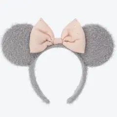 カチューシャ フリー ミニー グレー ふわふわ