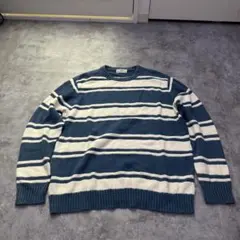 BACK NUMBER ボートネックニットセーター L