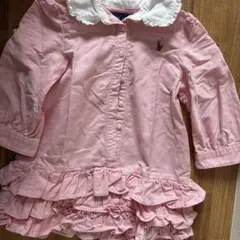 ラルフローレン　ピンク フリルワンピース