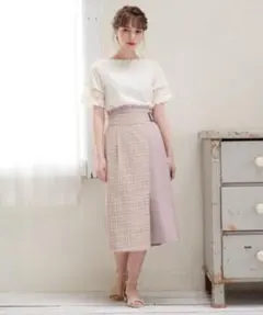 マジェスティックレゴン　バイカラーラップスカート