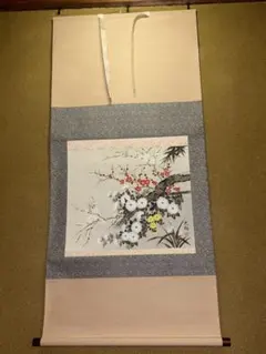 四君子 掛軸 4本セット 花鳥画 水墨画 - メルカリ