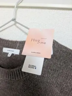 GLOBAL WORK Hug me ライトブラウン ニット M