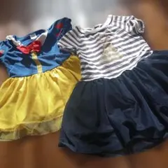 白雪姫と美女と野獣ディズニーベル キッズプリンセスワンピース 100cm