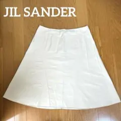 JIL SANDER NAVY ジルサンダーネイビー フレアスカート 白 36のサムネイル