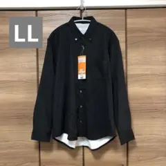 【新品未使用】FIBER HEAT CLEAN 裏シャギー長袖シャツ 濃灰LL