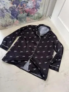 Rady 黒 ロゴ入り ルームウェア パジャマ サテン レディー