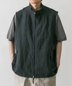 Still by hand リネン　ジップアップ　ベスト