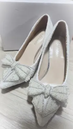 レディース パンプス ハイヒール リボン