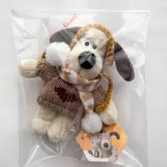 韓国限定 ウォレスとグルミット ぬいぐるみキーホルダー グルミット ニットコーデ