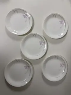 NARUMI ボーンチャイナ 花柄 14㎝皿 5枚セット ケーキ皿 銘々皿 取皿