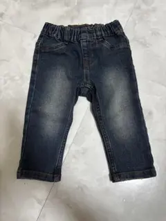 キッズ服　ダークブルーデニムパンツ（ゴムウエスト）サイズ80cm