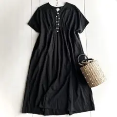 美品】Leilian コットンリネン ピンタックブラウス ラインストーン L 