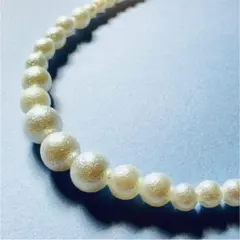 コットンパール風ビーズネックレス