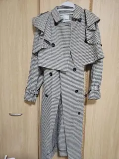 美品　CERFORD 3way トレンチコート　千鳥格子　36のサムネイル