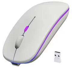 ワイヤレスマウス マウス Bluetooth Type-C ホワイト　白　無線