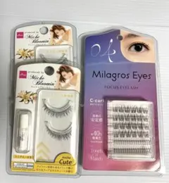 Miche Bloomin つけまつげ & Milagros Eyes3点セット