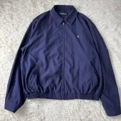 美品90s ポロバイラルフローレン　ピーススキン　スイングトップ　ネイビー　L