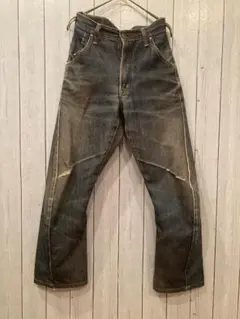 141 EDWIN FUNCTION E503 日本製 ダメージ デニム W30のサムネイル
