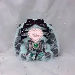 ぬい服 10~13cm おすわり うさぎ ミントグリーン ブラック