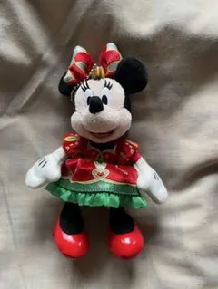 ディズニーランド2014年クリスマスディズニーミニーマウスぬいぐるみバッジ