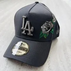 海外限定！ LA ニューエラ キャップ ドジャース グレー 薔薇
