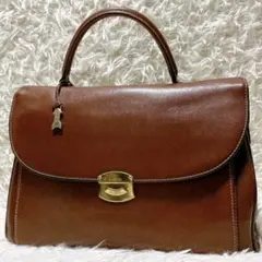 GOLD PFEIL ドイツ製 レザー ハンドバッグ ゴールド金具 ブラウン