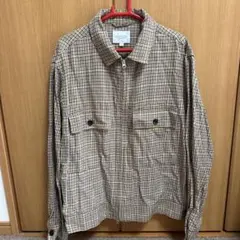 URBAN RESEARCH チェック柄 ジップアップ ブルゾン Lのサムネイル