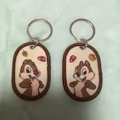 ディズニー　タグキーホルダー【チップ＆デール】ペアセット