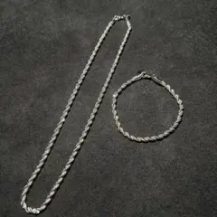 h*o様 値下げ　セット品❗️ シルバー ツイストチェーン　ネックレス　45cm