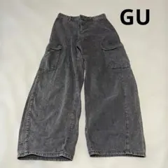 GU バレルレッグカーゴジーンズ