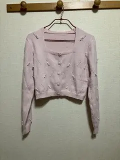 GRL グレイル カーディガン ボレロ ニット ショート クロップド ピンクM
