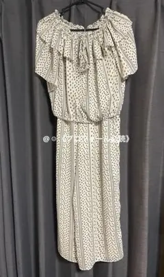 花柄 パンツセットアップ オフショル