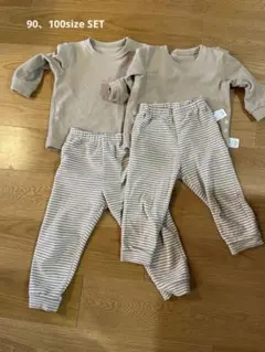 ミッフィー フリースパジャマ 90・100サイズ 長袖 上下セット ユニクロ